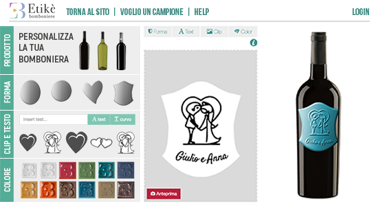 Etike Bomboniere Bottiglie Di Vino Con Etichetta In Ceramica Personalizzata Home